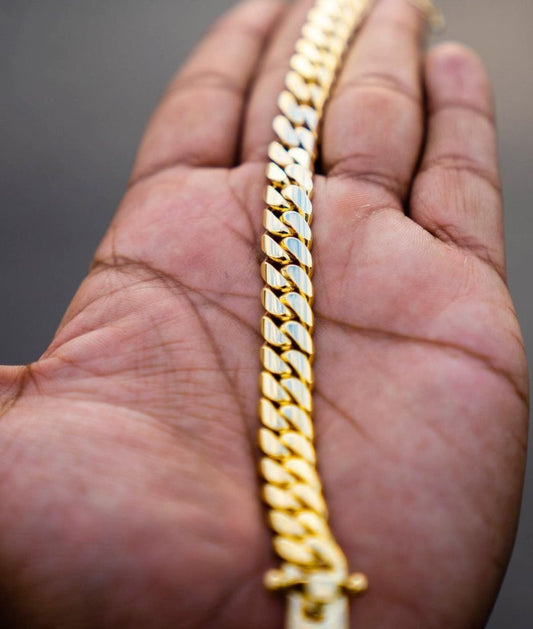 Gental Gems by Karat Kings | 12mm Wide Solid Miami Cuban Link Bracelet |  Gold Micron Plated  Sterling Silver Bracelet | Men's Jewelry | With Certificate of Authenticity and  Hallmark