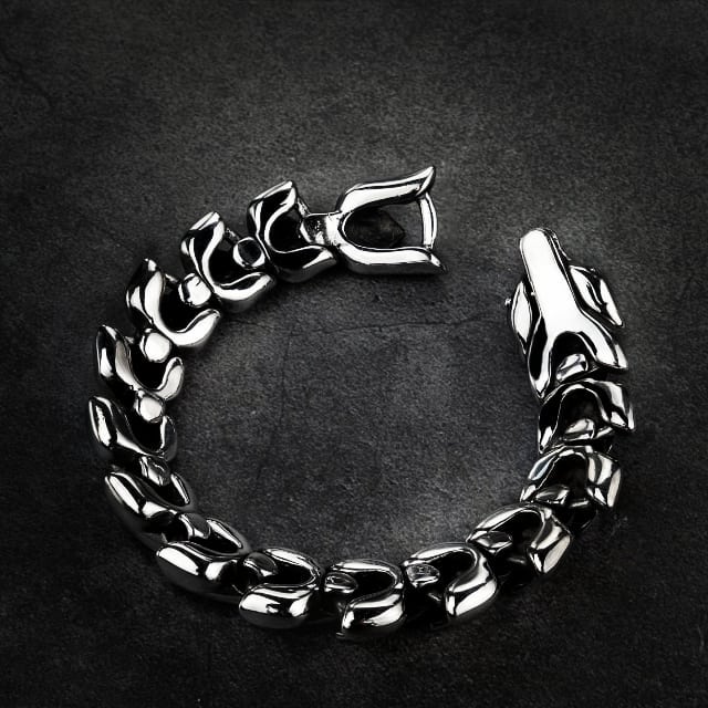 Unique Silver Dragon Bracelet | 925 Sterling Silver Bracelet | Men Jewelry | With Certificate of Authenticity and 925 Hallmark