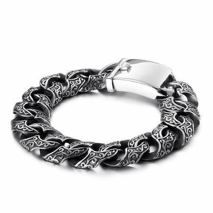 16mm wide,  Sterling silver, Unique Artistry Myth Antique Bracelet for Men | With Certificate of Authenticity and  Hallmark