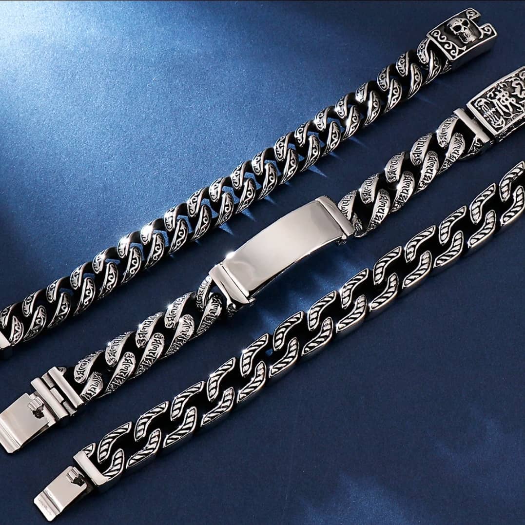 Gental Gems by Karat Kings | Unique Retro Silver Oxidized Bracelet for Men |  Sterling Silver Bracelet | Men's Jewelry | With Certificate of Authenticity and  Hallmark