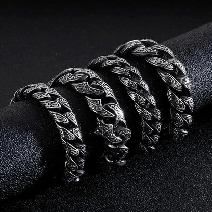 16mm wide,  Sterling silver, Unique Artistry Myth Antique Bracelet for Men | With Certificate of Authenticity and  Hallmark