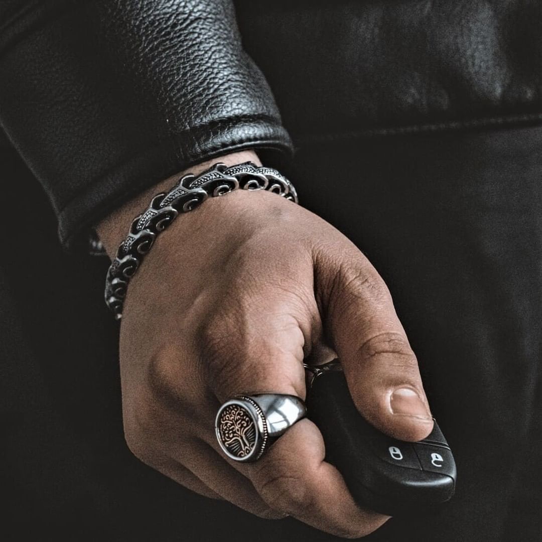 Gental Gems by Karat Kings | Unique Dark Serpent Bracelet | 925 Sterling Silver Oxidized Bracelet | Men's Jewelry | With Certificate of Authenticity and 925 Hallmark