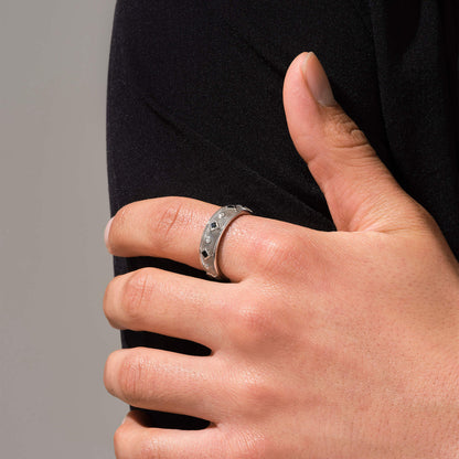 Gental Gems by Karat Kings | Exclusive Sunbeam Band Ring for Men, Oxidized Sterling Silver  Ring | Jewellery for Men