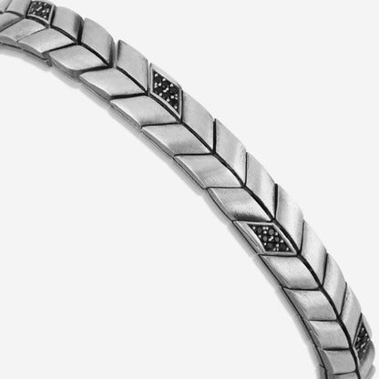 V linked Adjustable Cuff Style Bangle/kadaa/Handcuff |  Sterling Silver Bracelet | With Certificate of Authenticity and  Hallmark