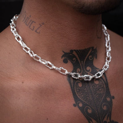 Unique Hammered Box type Handmade Solid Chain |  Sterling Silver Chain Authenticity and