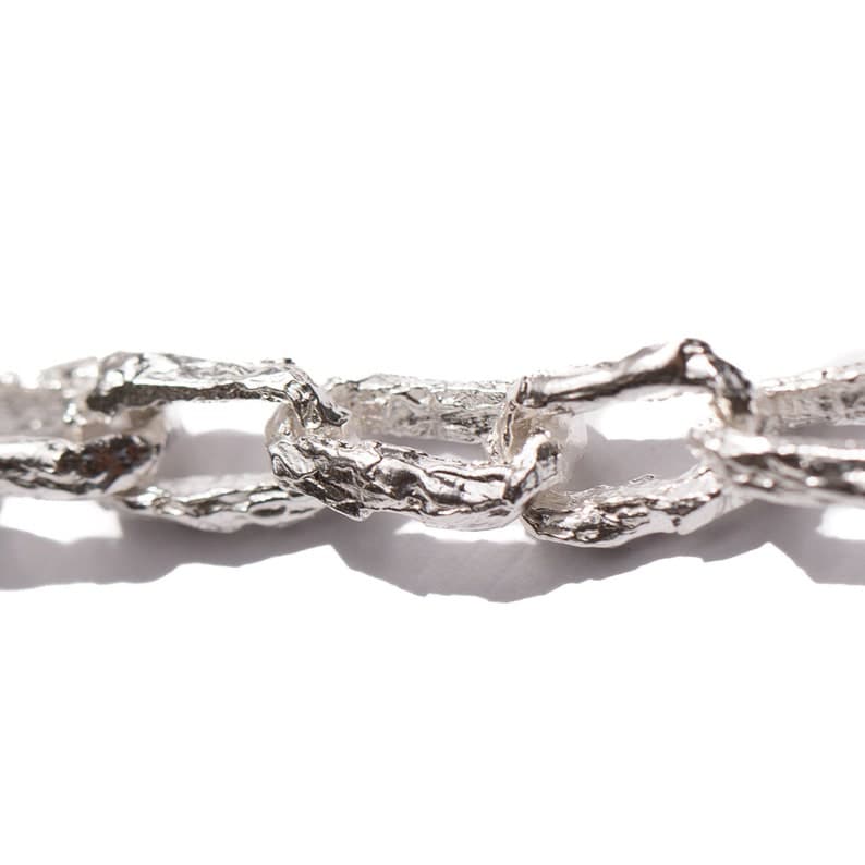 Unique Hammered Box type Handmade Solid Chain |  Sterling Silver Chain Authenticity and