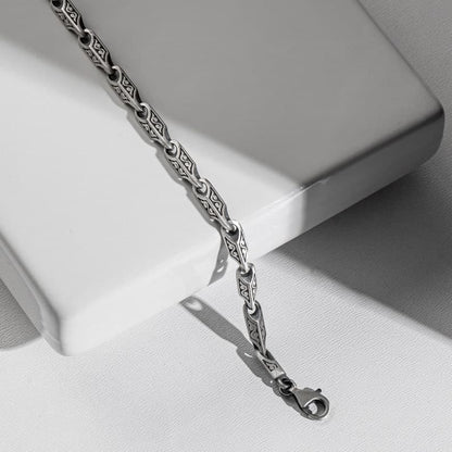 5mm, solid, wide Hand Engraved Vintage Oxidized Bracelet | 40g,  Sterling Silver Bracelet | With Certificate of Authenticity and  Hallmark