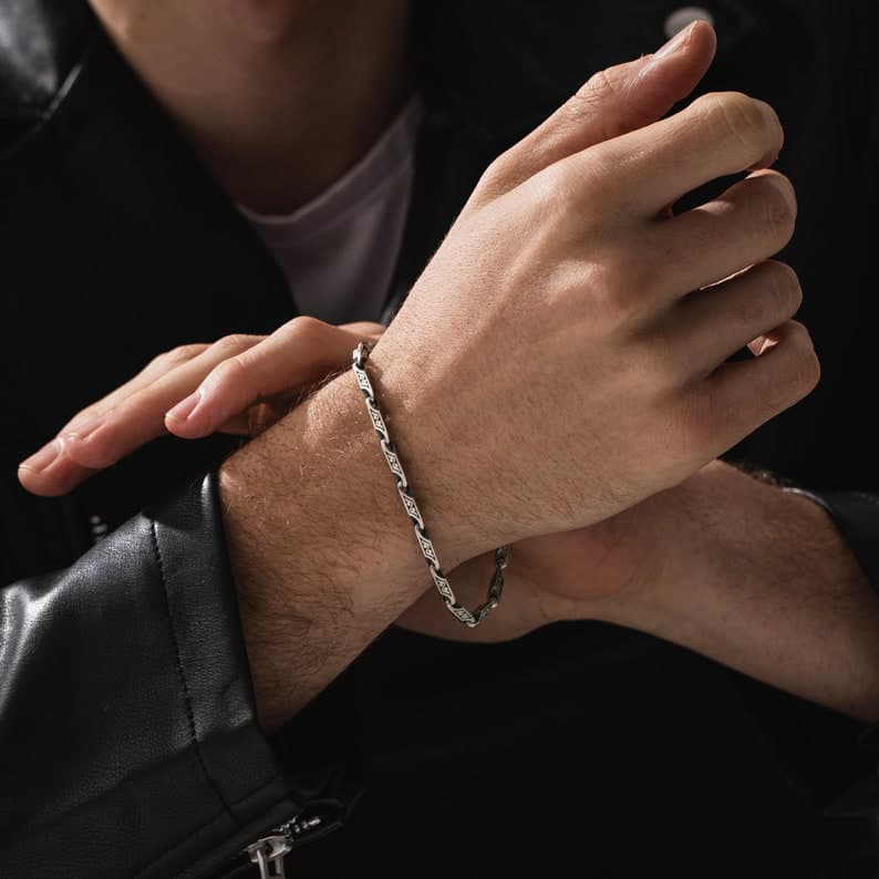 5mm, solid, wide Hand Engraved Vintage Oxidized Bracelet | 40g,  Sterling Silver Bracelet | With Certificate of Authenticity and  Hallmark