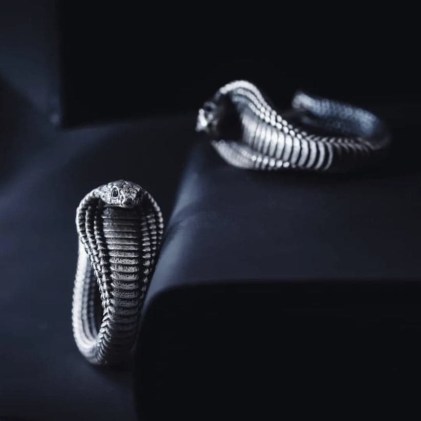 Unisex Antique finish snake Earrings | Rhodium Plated  Sterling Silver | With Certificate of Authenticity and  Hallmark