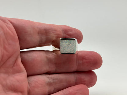 Unique Designed Turkish Style Ring with 8ct Oval Fire Australian Opal |  Sterling Silver Oxidized Ring Authenticity and