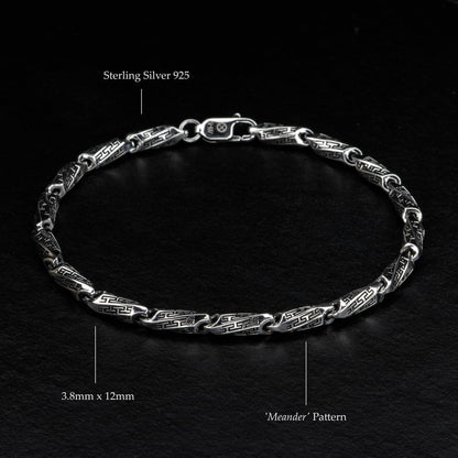 Hand Engraved Vintage Oxidized Bracelet |  Sterling Silver Bracelet | With Certificate of Authenticity and  Hallmark