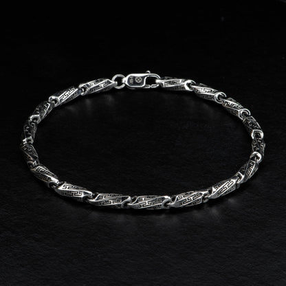 Hand Engraved Vintage Oxidized Bracelet |  Sterling Silver Bracelet | With Certificate of Authenticity and  Hallmark