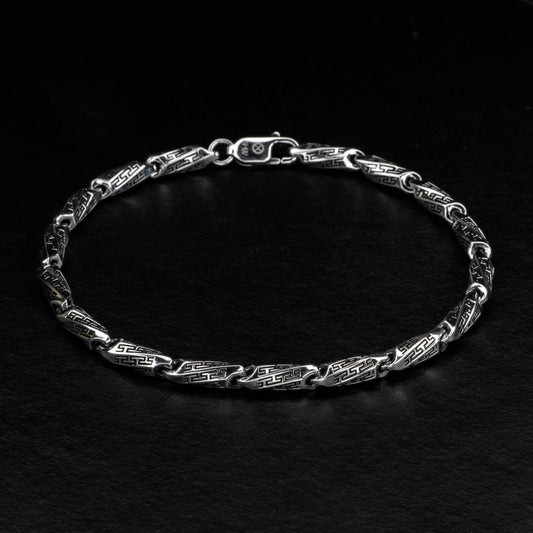 Hand Engraved Vintage Oxidized Bracelet |  Sterling Silver Bracelet | With Certificate of Authenticity and  Hallmark