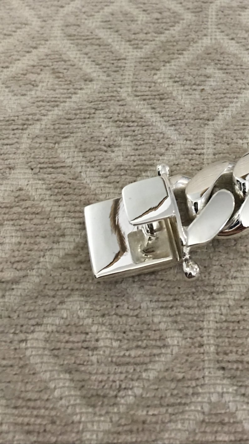 18mm Wide Solid Miami Cuban Link Chain |  Sterling Silver Chain