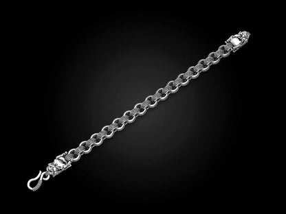 Unique Two Headed Dragon Bracelet for Men |  Sterling Silver Bracelet | Men's Jewelry | With Certificate of Authenticity and  Hallmark