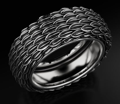 Gental Gems by Karat Kings | Exclusive Eagle Feather Band Ring for Men, Oxidized Sterling Silver  Ring | Jewellery for Men