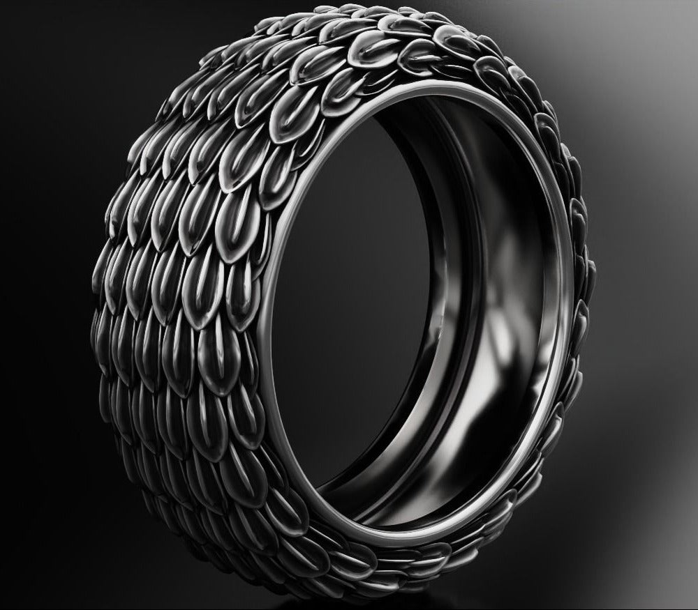 Gental Gems by Karat Kings | Exclusive Eagle Feather Band Ring for Men, Oxidized Sterling Silver  Ring | Jewellery for Men