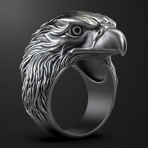 Gental Gems by Karat Kings | Unique Designed Eagle Ring |  Sterling Silver Oxidized Ring