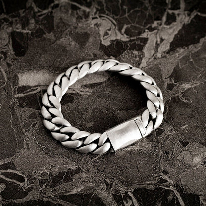 Gental Gems by Karat Kings | 16mm Wide Matt Finish Solid Miami Cuban Link Bracelet  Sterling Silver Bracelet | Men's Jewelry | With Certificate of Authenticity and  Hallmark