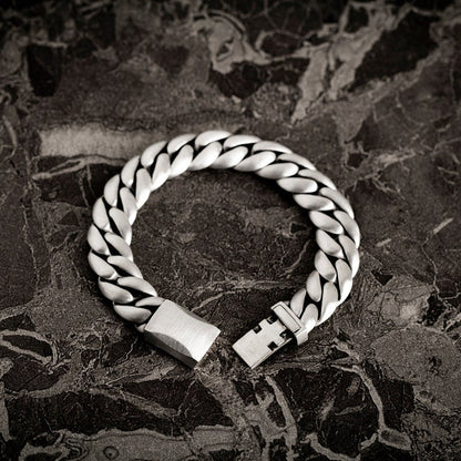 Gental Gems by Karat Kings | 16mm Wide Matt Finish Solid Miami Cuban Link Bracelet  Sterling Silver Bracelet | Men's Jewelry | With Certificate of Authenticity and  Hallmark