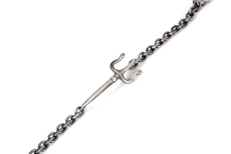 Gental Gems by Karat Kings | Unique Trishul Symbol Bracelet For Men |  Sterling Silver Oxidized Bracelet