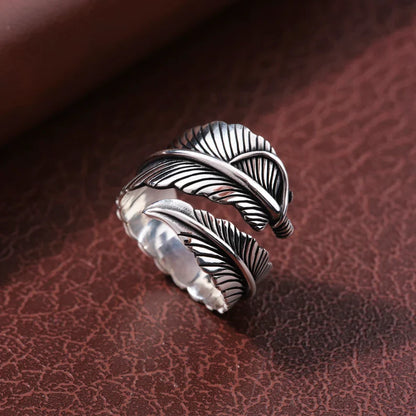 Gental Gems by Karat Kings | Exclusive Feather Style Signet Ring for Men, Oxidized Sterling Silver  Ring | Jewellery for Men| With Certificate of Authenticity and  Hallmark