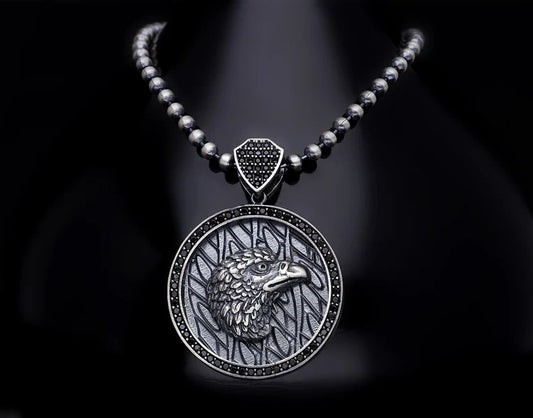 Gental Gems by Karat Kings | Unique Designed Eagle Pendant for Men |  Sterling Silver Oxidized Eagle Pendant | Men's Jewelry | With Certificate of Authenticity and  Hallmark