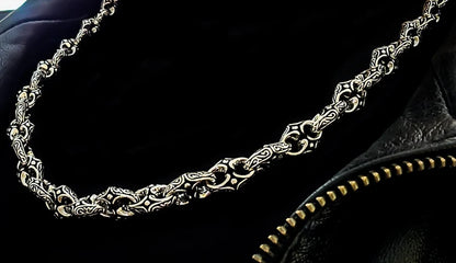 Gental Gems by Karat Kings | Unique Vintage Artistry Ancient Oxidized Chain |  Sterling Silver Chain
