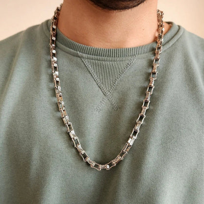 Gental Gems by Karat Kings | Unique Vintage Artistry Ancient Oxidized Chain |  Sterling Silver Chain
