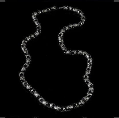 Gental Gems by Karat Kings | Unique Vintage Artistry Ancient Oxidized Chain |  Sterling Silver Chain
