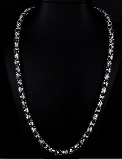 Gental Gems by Karat Kings | Unique Vintage Artistry Ancient Oxidized Chain |  Sterling Silver Chain