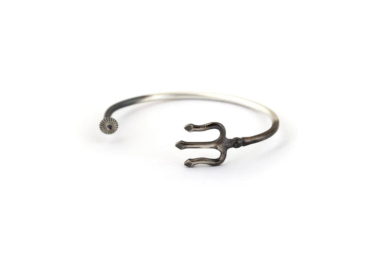 Gental Gems by Karat Kings | Unique Trishul Symbol Bracelet |  Sterling Silver Oxidized Bracelet