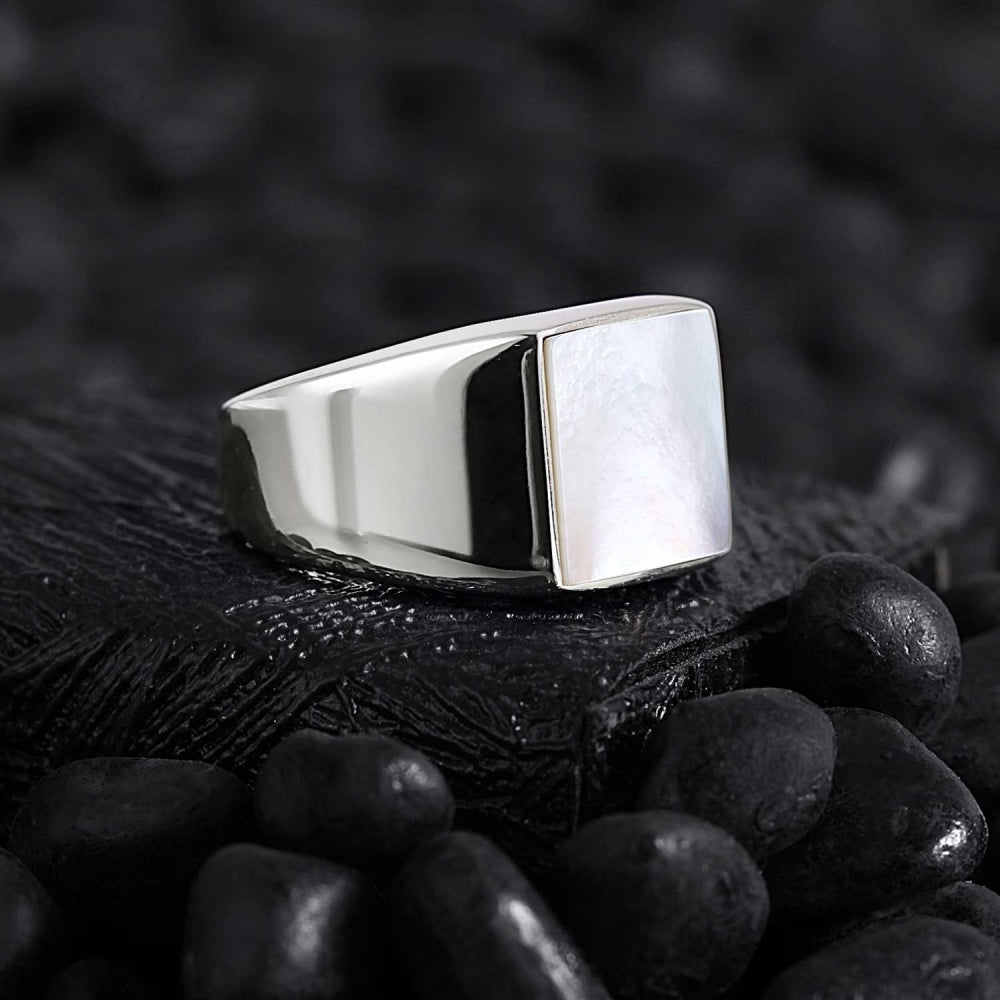 Gental Gems by Karat Kings | Unique Turkish Style Ring with Natural Pearl |  Sterling Silver Oxidized Ring