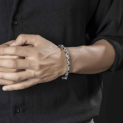 Gental Gems by Karat Kings | Unique Hand Engraved Vintage Oxidized Bracelet |  Sterling Silver Bracelet