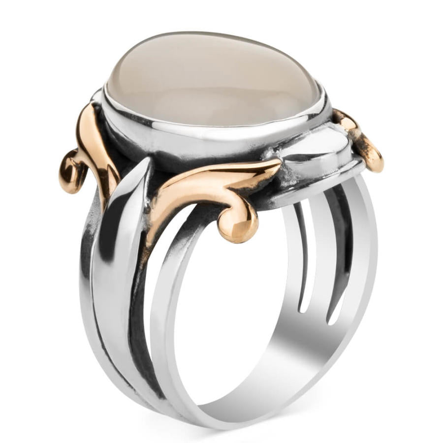 Sultan White Agate, Payitaht Abdülhamid Silver Ring