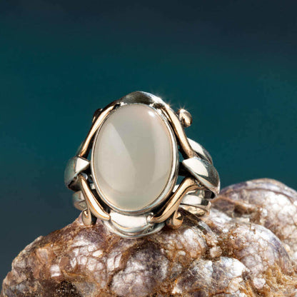 Sultan White Agate, Payitaht Abdülhamid Silver Ring
