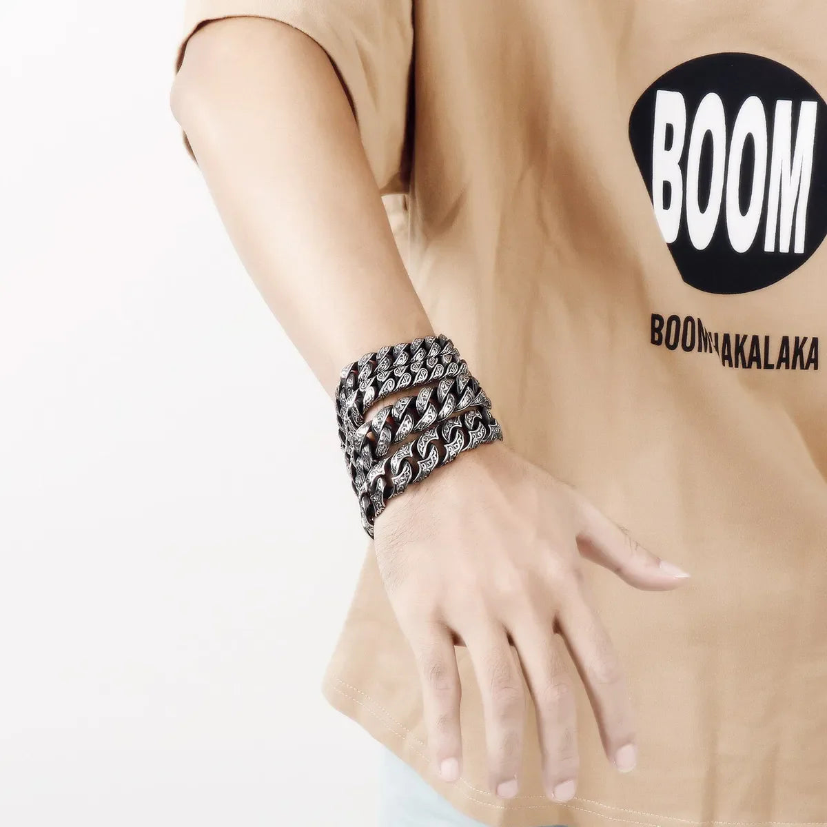 16mm wide,  Sterling silver, Unique Artistry Myth Antique Bracelet for Men | With Certificate of Authenticity and  Hallmark