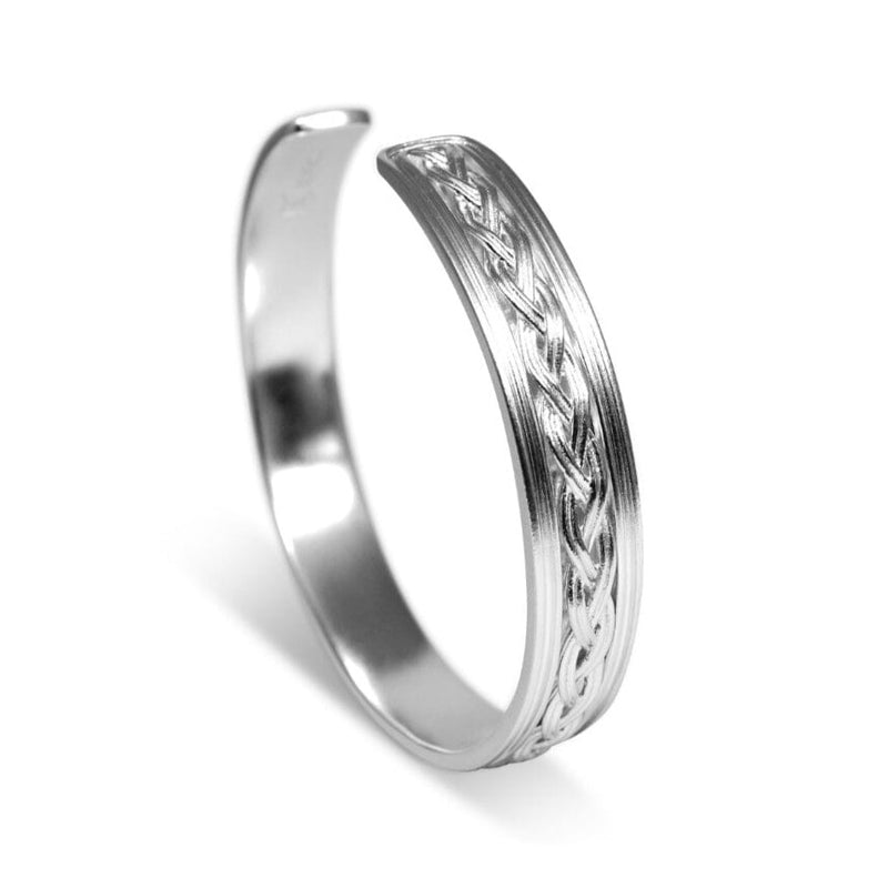 Gental Gems by Karat Kings | Adjustable Braided Style Bangle/kadaa/Handcuff for Men & Boys |  Sterling Silver Bracelet