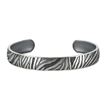 Gental Gems by Karat Kings | Adjustable Modern Style Bangle/kadaa/Handcuff for Men & Boys |  Sterling Silver Bracelet