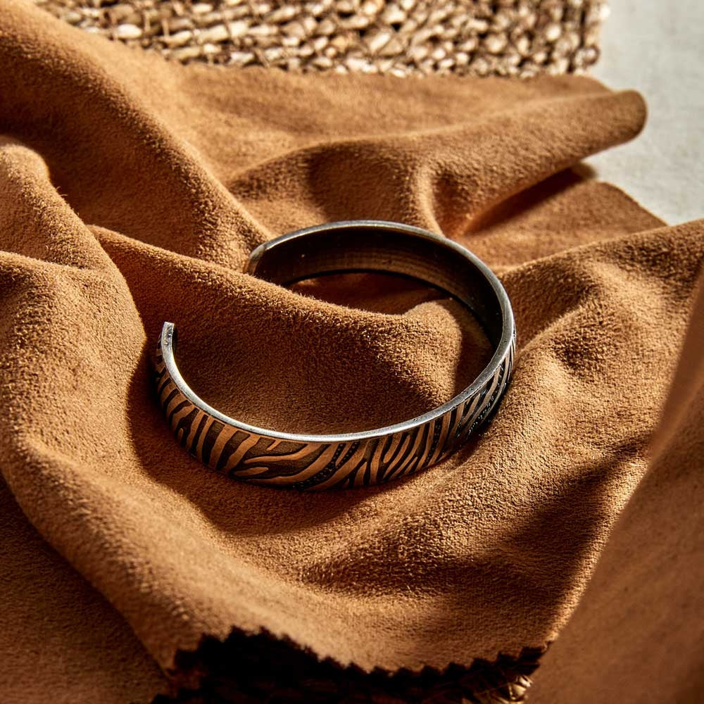 Gental Gems by Karat Kings | Adjustable Modern Style Bangle/kadaa/Handcuff for Men & Boys |  Sterling Silver Bracelet