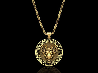 Gental Gems by Karat Kings | Unique Designed Pendant for Aries Zodiac for Men |  Sterling Silver Oxidized Pendant | Men's Jewelry | With Certificate of Authenticity and  Hallmark