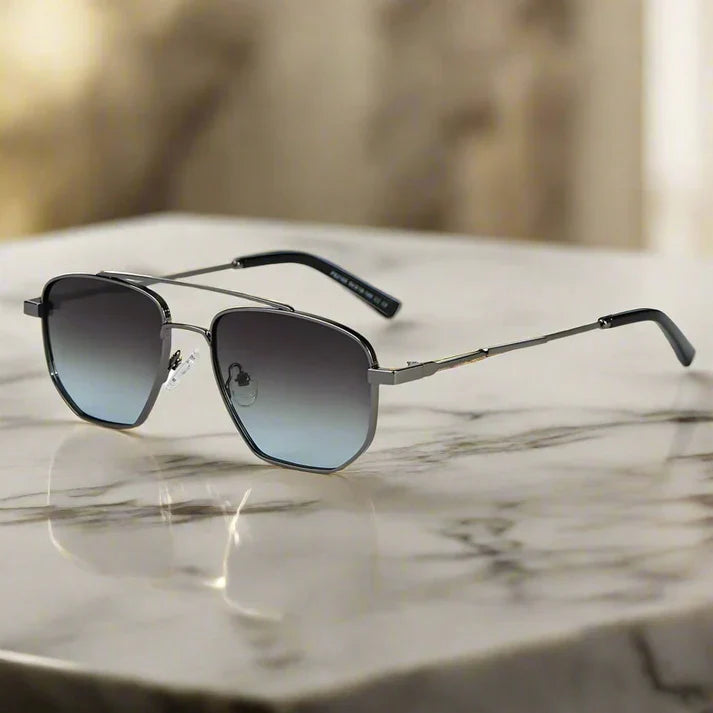 Gradient Blue Grey Sunglasses for Men