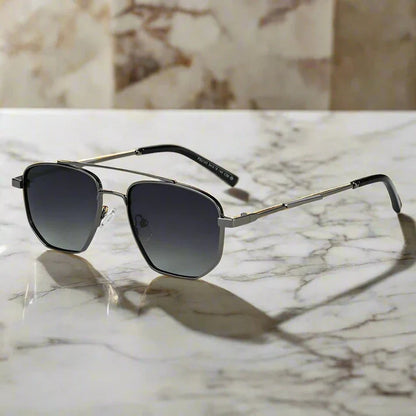 Gradient Grey Polarized Sunglasses for Men