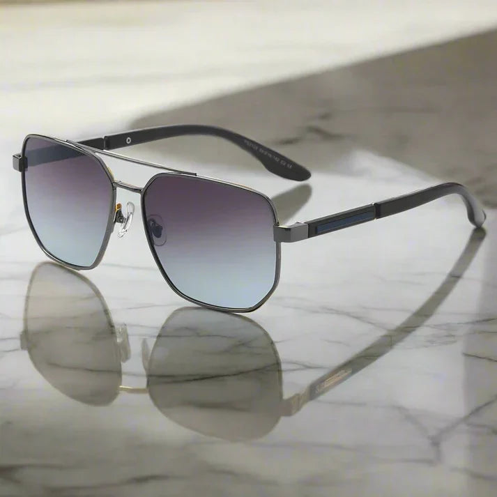 Gun Gradient Blue Grey Sunglasses for Men