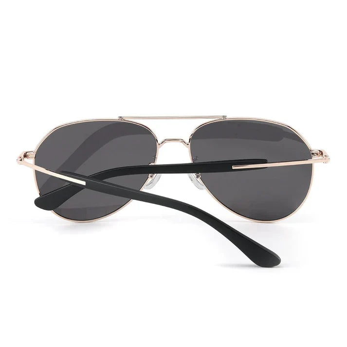 Gold Frame with Black Lens Sunglasses
