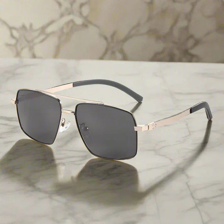 Gold Frame with Black Lens Sunglasses