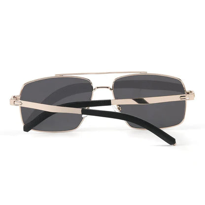 Gold Frame with Black Lens Sunglasses