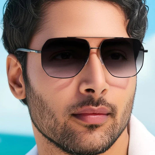 Black Frame with Gradient Grey Lens Sunglasses