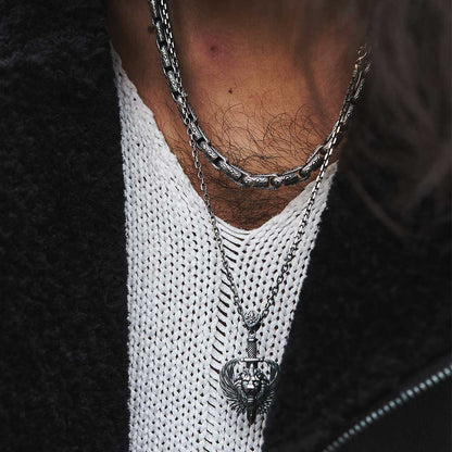 Gental Gems by Karat Kings | Unique Hand Engraved Vintage Oxidized Chain |  Sterling Silver Chain