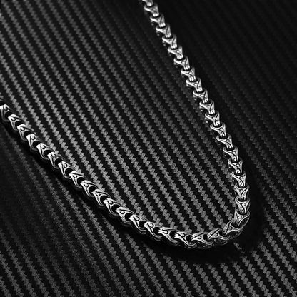 Gental Gems by Karat Kings | Unique Hand Engraved Cylindrical Oxidized Chain |  Sterling Silver Chain